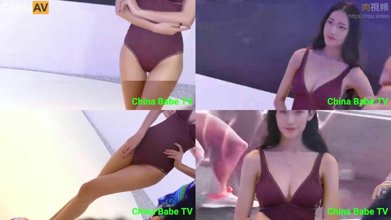 模特走秀精選 2018年深圳展廳泳裝內衣秀靜態比基尼高叉#002 China Babe hotgirl swim bikini show